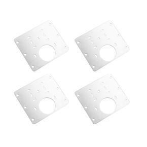 4 PCS Hinge Repair Plate Brackets Stainless Steel Hinge Plate with Screws for Furniture Wardrobe Kitchen Cupboard