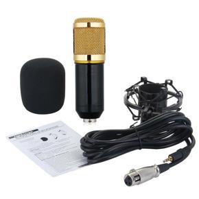 BM-800 Professional Studio Condenser Sound Recordingg Microphone + Plastic Shock Mount Kit for Recordingg - Black