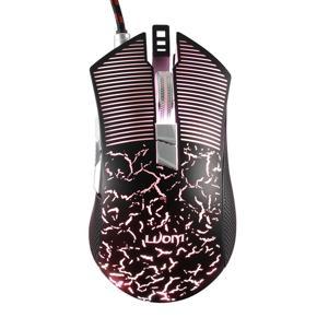 LUOM G70 4000DPI Optical USB Wired Game Mouse 8 Buttons Anti-slip Gaming Mice - black