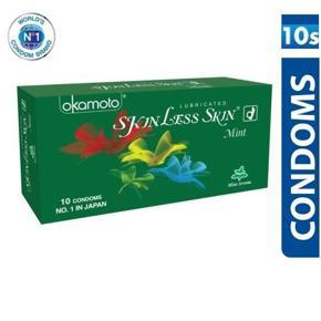 Skinless Skin Mint Lubricated Okamoto Condoms - 10pcs