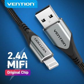 Vention MFi USB Cable for iPhone 12 Max 11 Xs X 8 Plus USB Charge for iPhone 12 Mini 2.4A Fast Charging USB Charger Data Cable