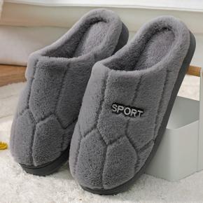 Winter Home Warm Slippers For Men Women's Plush Slippers Embroider Non Slip Flip Flop Men House Shoes Unisex Indoor Plus Size