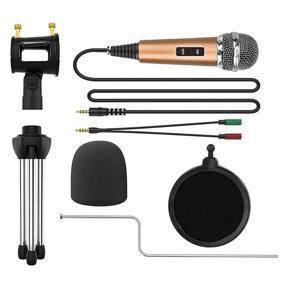 Condenser Microphone For Phone With Stand For Computer Iphone 7 Recording Podcasting Mobile Android Karaoke Microfono