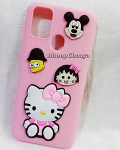 Samsung Galaxy M21 / Galaxy M31 / Galaxy M30s - Hello Kitty High Quality 3D Rubber Made Cute Cartoon Lovely Unique Design Soft Ladies Cover