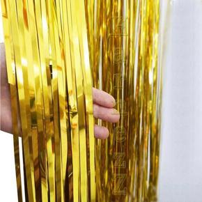Foil Curtains Metallic Tinsel Backdrop Curtains Door Fringe Curtains for Wedding Birthday Disco Party Favor Decorations