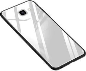 Samsung Galaxy J7 Prime Luxury Shockproof TPU Bumper Back Glass Back Cover Glass Case