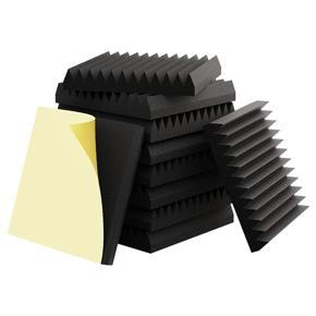 12Pack Self-Adhesive Soundproof Foam Panels,2X12X12Inch, Acoustic Foam Soundproof Foam for Decreasing Noise and Echoes