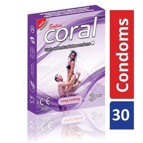Coral Long Lasting Lubricated Condoms - 30 PCS _(1 Box)_