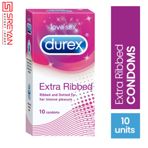 Durex Extra Ribbed Condoms - 10Pcs Pack