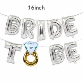 BRIDE TO BE Foil Balloon Banner, Aluminum Foil Letters Banner Balloons for Party Supplies, Party Decorations