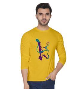 Badminton Yellow 5 long Sleeve T-Shirt For Men