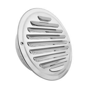 Stainless Steel Air Vents, Louvered Grille Cover Vent Hood Flat Ducting Ventilation Air Vent Wall Air Outlet with Fly Screen Mesh (8 Inch) , Louvered Grille Cover