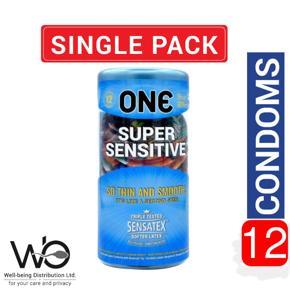 One Condom - Super Senstivie Condom - Single Pack - 12x1=12pcs