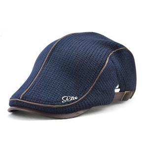 Jamont Navy Blue Knitted Beret Flat Cap Men Cap For Men Men'S Beret Visor Hat Planas Snapback Hat