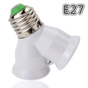 2 Way Screw E27 LED Base Light Lamp Bulb Socket
