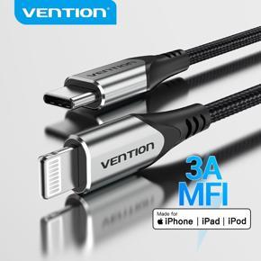 Vention MFi USB C to Lightning Cable fo iP 13 12 Pro Max PD 18W Fast Charger Data Cable for Tablet USB Type C Cord