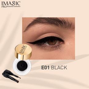 IMAGIC Gel Eyeliner Waterproof Quick Dry Long-lasting EyeLiner Cream With Brush Face Paint Professional Cosmetic Tool