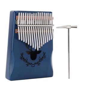 Himeng La Thumb Piano Acacia Wood Portable 17‑Key Finger Musical Instrument with Tuning Hammer