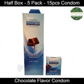 Trust Mee Condom - Chocolate Flavored Condom - Half Box (5 Pack contains 15pcs Condom)