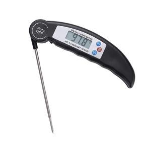 Folding Waterproof Food Electronic Thermometer Digital Kitchen Thermometer-black