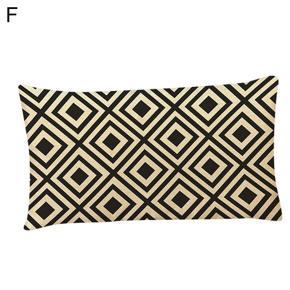 Rectangle Geometric Pattern Print Pillow Case Throw Cushion Cover Home Decor