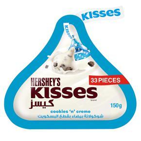 Hersheys Kisses Cookie n Cream Chocolate 150gm Pouch