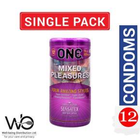 ONE Condom - Mixed Pleasures - Large Single Pack - 12x1=12pcs
