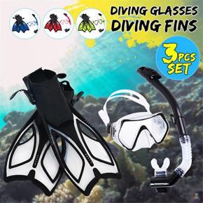 #S Snorkel Diving Underwater Scuba ,Swim Fins,free Breathing Dry Top Snorkel ,professional Snorkeling Set Adult - Black S