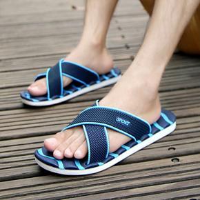 LCIZRONG Summer Beach Men Slippers Outdoor Wave Stripe Big Size 35-47 Male Slippers Comfortable and Soft