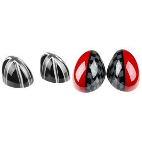 BRADOO- 4 Pcs Car Door Side Mirror Cover Caps for Mini Cooper Hardtop F54 F55 F56 F57 F60 Series Black&Gray