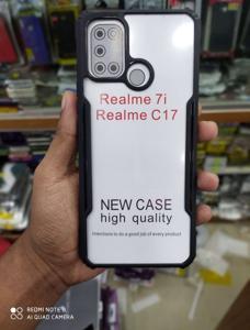 Plus Bumper Case with Clear Back Hard Panel Protective Case Cover for Realme C17