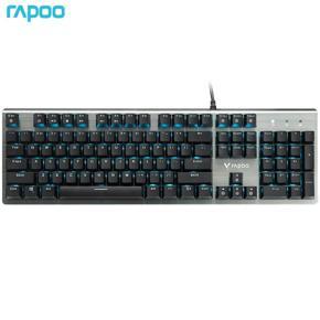 RAPOO V530 Wired Keyboards Waterproof Dustproof 104 Keys Metal Aluminum Alloy Panel Cool Backlight System