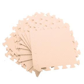 10PCS Exercise Mat Camping Gym EVA Foam Baby Play Floor Tile Puzzle Pads 30X30CM - Beige