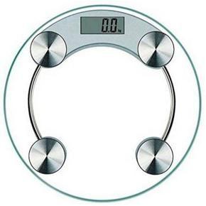 Digital Glass Weighing Machine Round Personal weighing home use Weight Machine (Transparent)