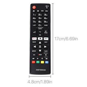 Smart TV Remote Control-2 x TV Remote Control-black