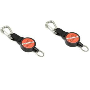 BRADOO- 2 Pcs Scuba Diving Lanyard Stainless Steel Retractor Cameras Dive Lights Holder Accessories