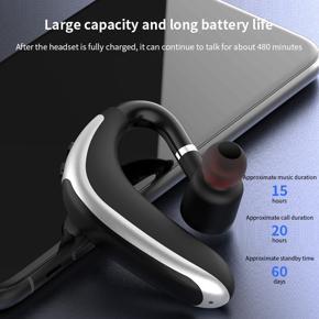 K20 TWS Headset Bluetooth 180° Rotation Waterproof Volume Adjust Single Earhook Sport Wireless Earbuds with Mic