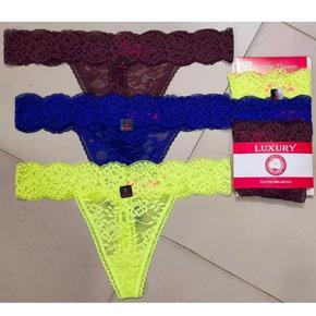 2 Pcs Lace Thong Panty For ladies Girls Women