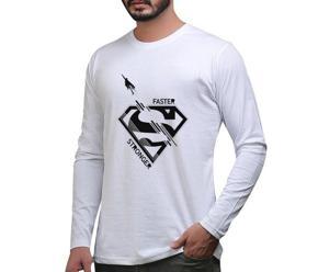 Super Man Sholid Full Sleeve T-shirt For Men