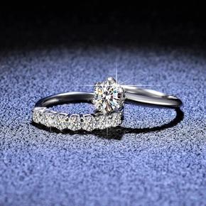 Seven Rows of Diamond cut Classic-Six-claw Ring