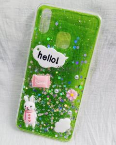 VIVO Y1s / VIVO Y91 / VIVO Y93 / VIVO Y93s / VIVO Y95 - Hello Kitty Chocolate Luxury Clear Crystal Glitter Bling Sequins Silicone Back Case Cover