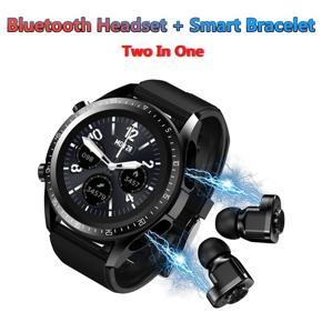 Smart Watch TWS Bluetooth Headphones Music Smartwatch 24 Hours Bl-ood Oxygen Pressure Heart Rate Monitor