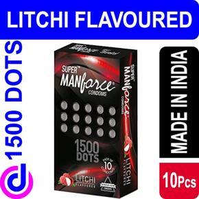 Manforce - Super  Litchi Condom 1500 dots - 10s Pack