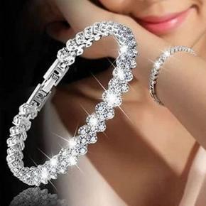 Women Fashion Roman Style zircon crystal Bracelet Bangles for Gifts