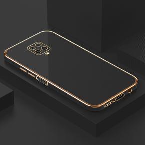 Hontinga for Redmi Note 9 Pro / Note 9S / Note 9 Pro Max Back Cover Luxury 6D Plating Soft Case Silicone Square Frame Shiny Bling Phone Cases