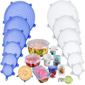 Kitchen Reusable Silicone Stretch Seal Lid Preservation Vacuum Food Storage Bowl Cover 6 Pcs Set