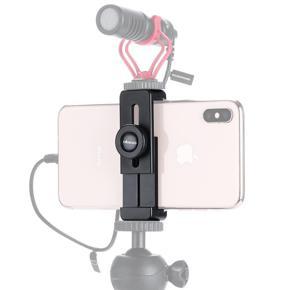 ST-02L Vlog Phone Mount with Cold Shoe for Microphone Phone Stand Holder 1/4 Screw for iPhone Android