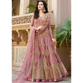 Party Gown- Weightless Georgette Semi Stitched Heavy Soft Dress Best Quality Embroidery Work With Anarkali Gown For Girl And Women. - Lehenga For Girls