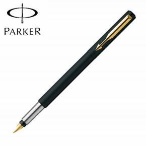 Parker NEW Vector Matte Black GT Gold Trim Fountain Ink Pen Fine Nib New Frontier Orginial