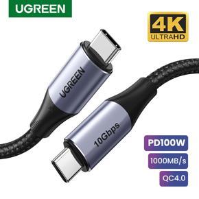 UGREEN 100W Gen2 Type C to USB C 5A Cable 1m for iphone SE 2 Samsung S9 S8 Note 9 8 iPad Pro 2020 MacBook Air 2019 PD 60W Quick Charge 4.0 USB-C Fast Charger Cable for MacBook Pro 2019 USB3.1 Thunderb